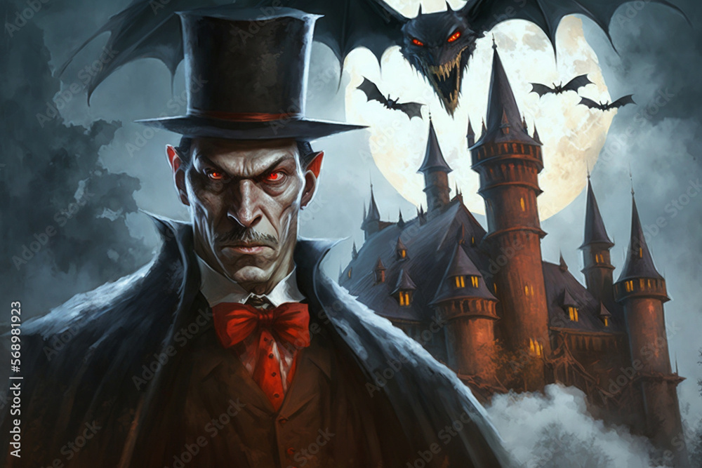 scary-horror-and-haunted-dracula-vampire-castle-with-bats-creepy