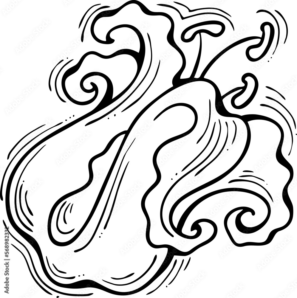 Obraz premium Beautiful flowers hand drawing. Decorative vector element for birthday party, wedding invitation, summer holyday mood. Botanical floral, garden theme.