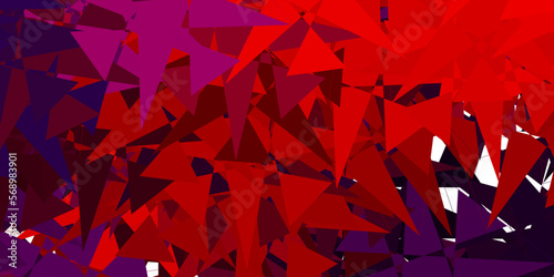 Dark Blue  Red vector backdrop with chaotic shapes.
