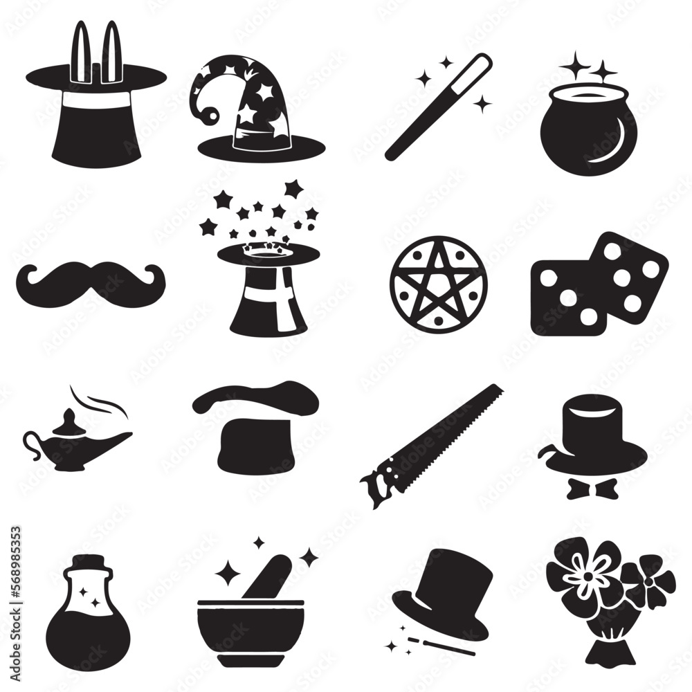 Fototapeta premium set of magic icons