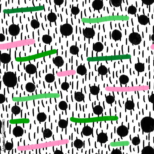 Abstract polka dots seamless fluffy circle pattern for wrapping paper and kids clothes print and fabrics and linens