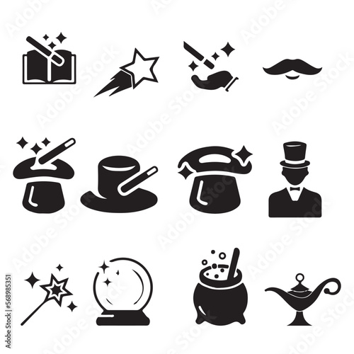 set of magic icons