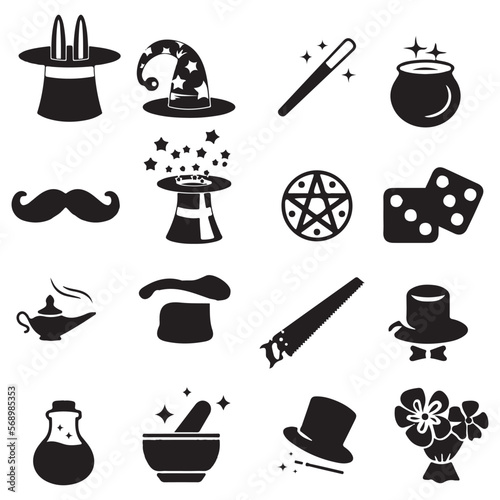 set of magic icons