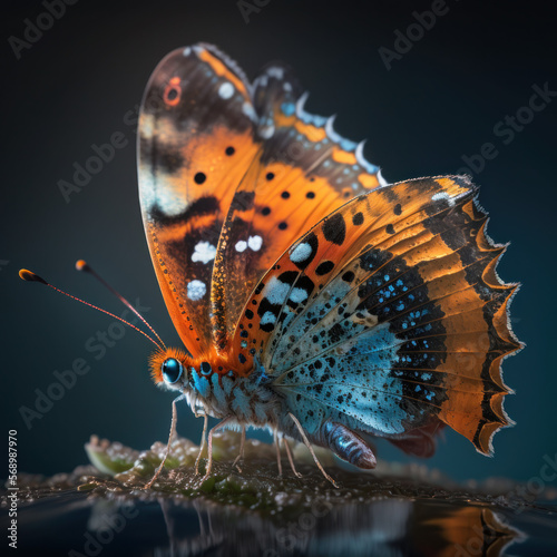 Kolorowy motyl. Generative AI © sslawek89