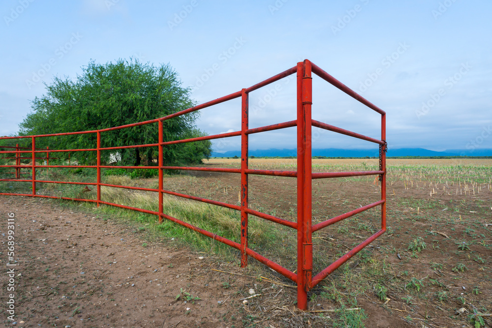 field with fence