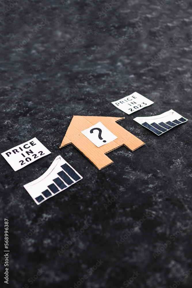 will house prices drop in 2023? charts with stats going up and down