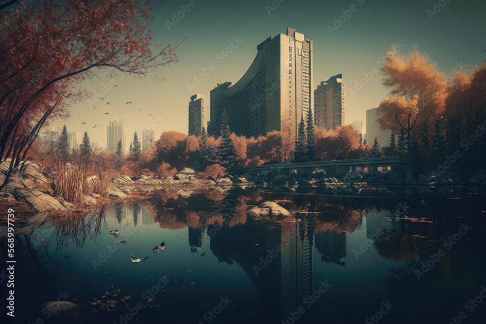 Fototapeta premium The Majestic Capital: A Landscape of Beijing