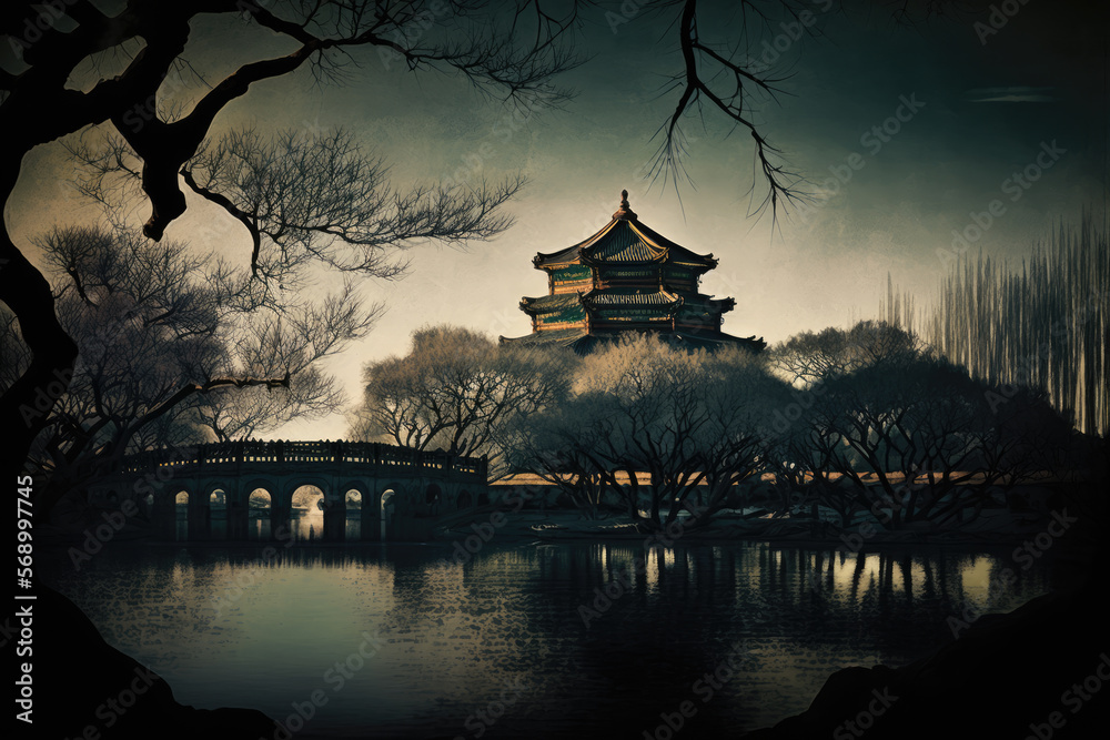 Obraz premium The Majestic Capital: A Landscape of Beijing