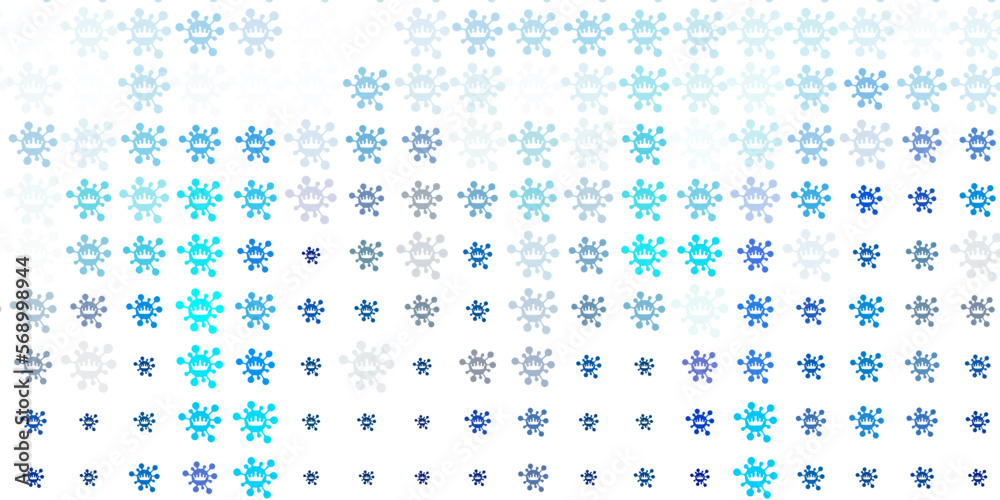 Light BLUE vector texture with disease symbols.