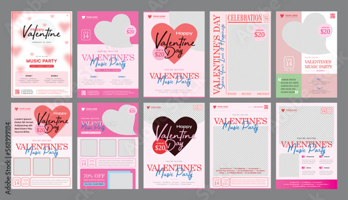 Valentine's Party Invitations Flyer Packs - 10 Templates - Perfect for your Valentines Party Part 3 photo