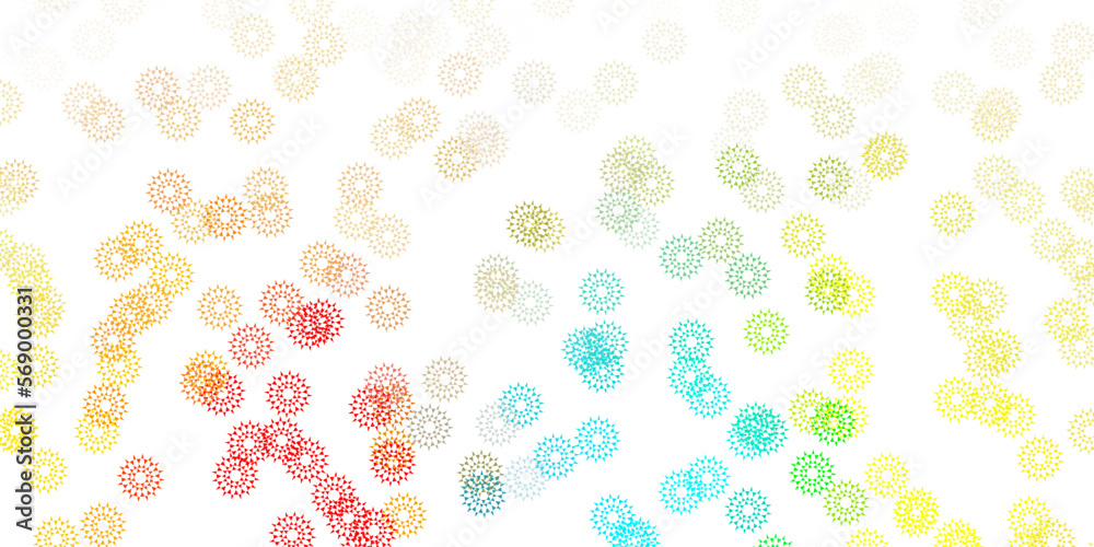 Light blue, yellow vector natural layout with flowers.