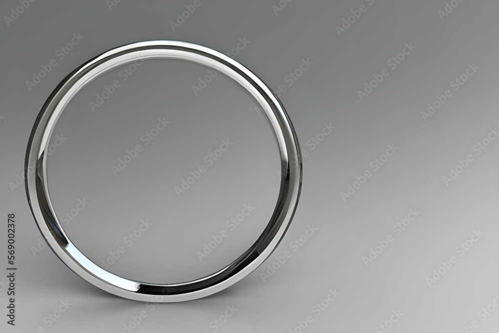 Obraz premium Silver Metal Ring Generative AI