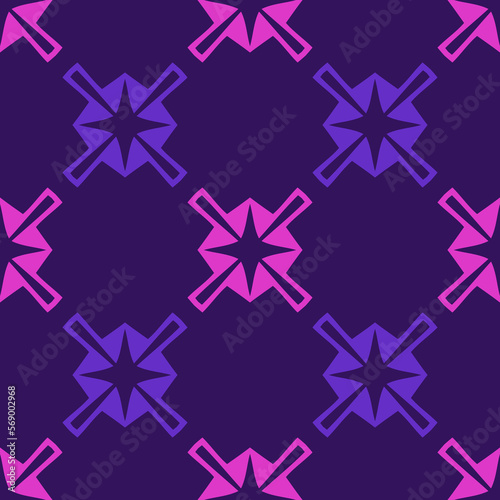 Seamless pattern with geometric ornament.