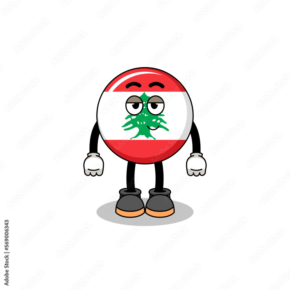 lebanon flag cartoon couple with shy pose lebanon flag cartoon couple with shy pose