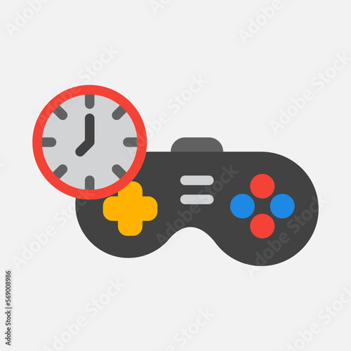 Game console icon in flat style, use for website mobile app presentation