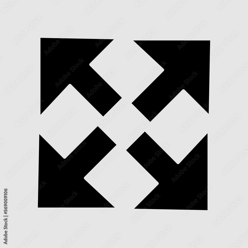 Four arrows Icon Vector. trendy style illustration on white background..eps Four arrows Icon Vector. trendy style illustration on white background..eps