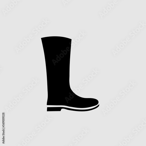 Rubber boot. Rain boots. trendy style illustration on white background..eps