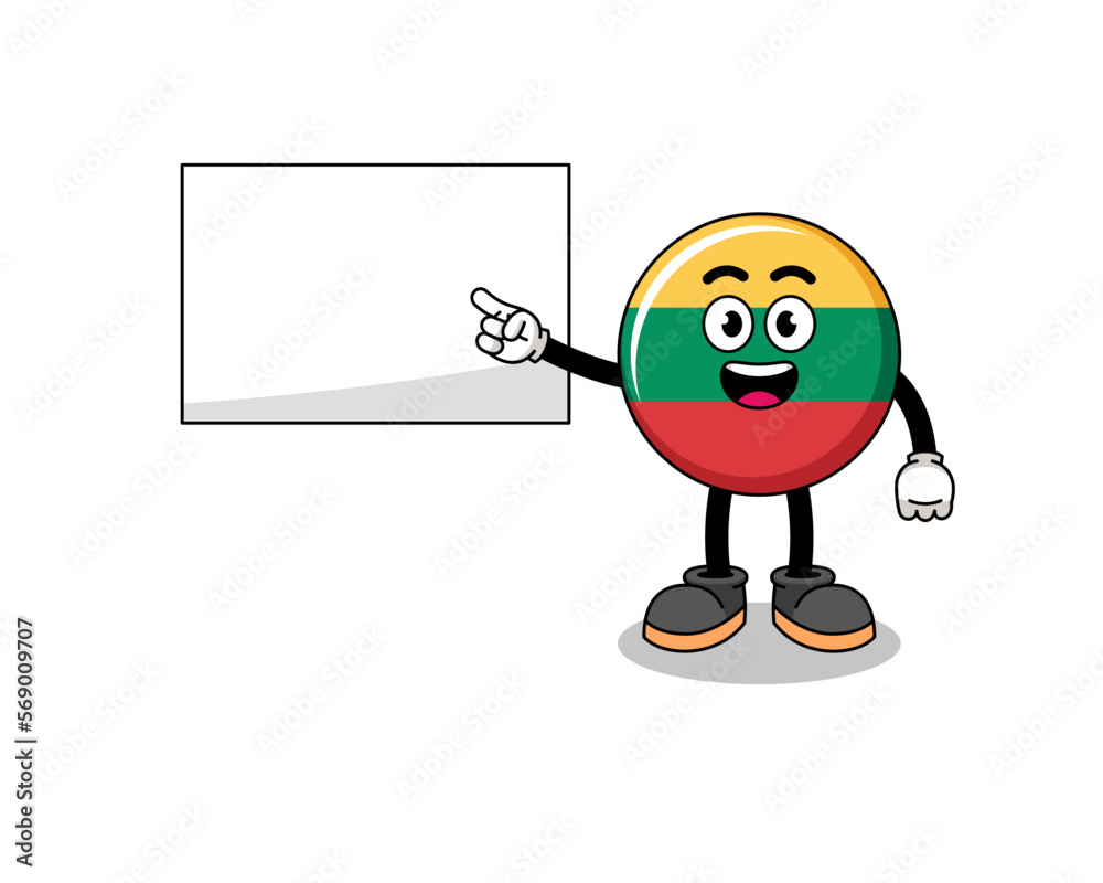 Fototapeta premium lithuania flag illustration doing a presentation