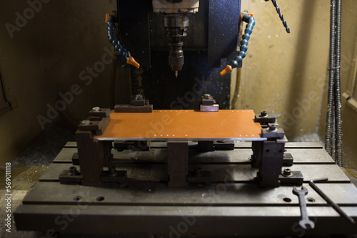 Parts processing at machining center