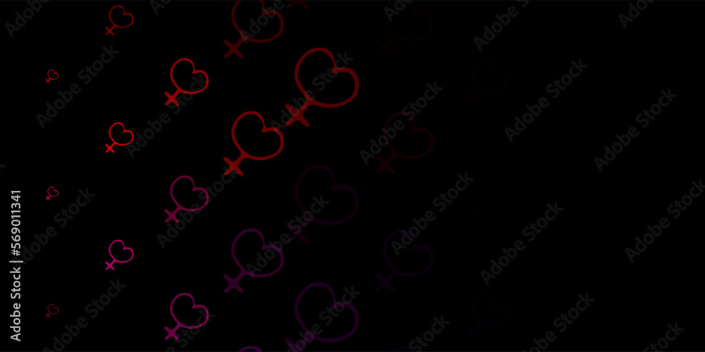 Dark Blue, Red vector template with businesswoman signs. Dark Blue, Red vector template with businesswoman signs.