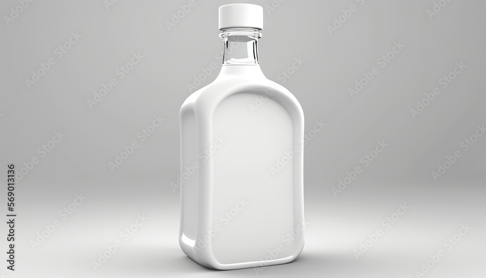 Plastic bottle on white background created with Generative Ai ...