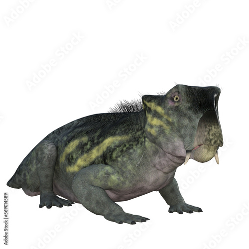 Lystrosaurus from the Permian era 3D render
