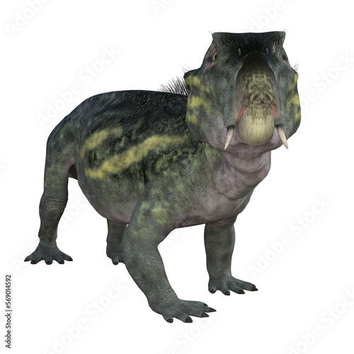 Lystrosaurus from the Permian era 3D render