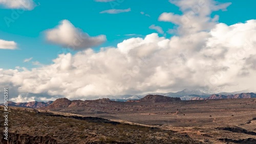 Cloudscape over a southern Utah desert landscape time lapse photo