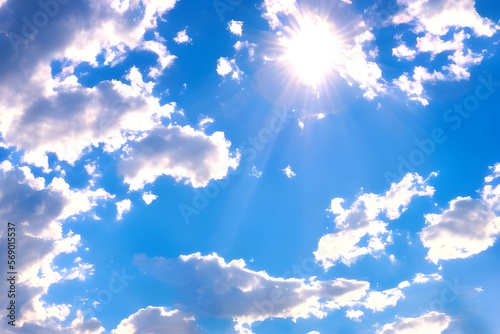 太陽と雲　with generative ai