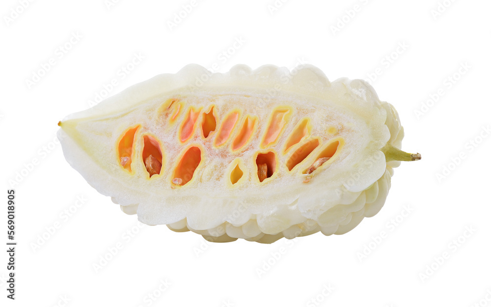White bitter cucumber on transparent png White bitter cucumber on transparent png