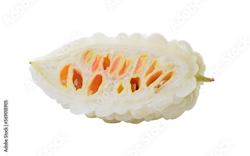 White bitter cucumber on transparent png © sommai