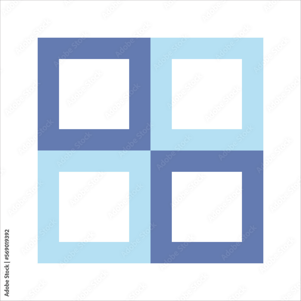 Blue Mosaic Geometric