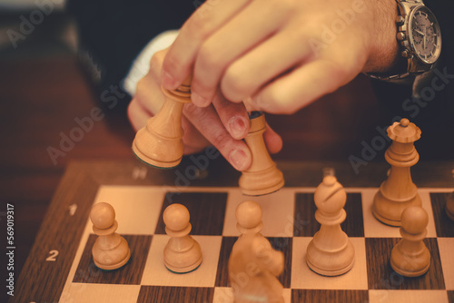 hand with chess pieces making short castle
