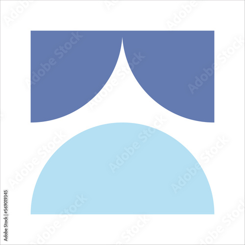 Blue Mosaic Geometric