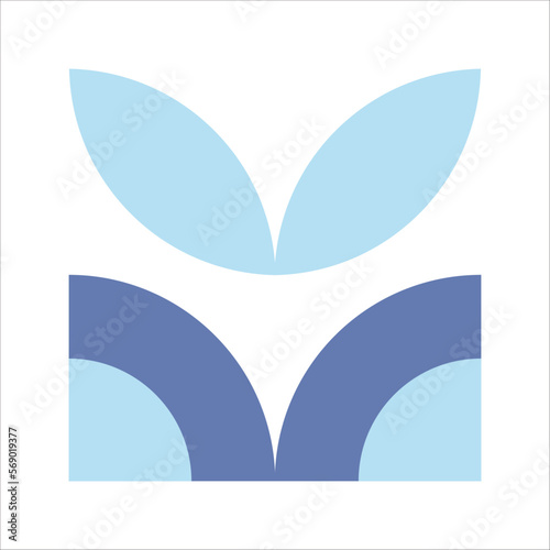 Blue Mosaic Geometric