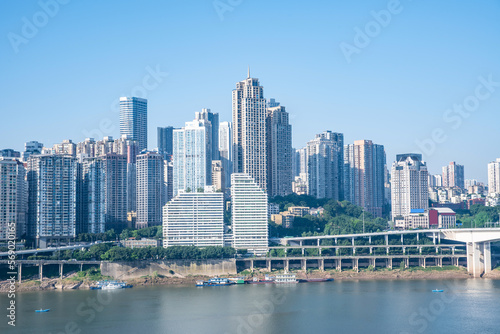 China Chongqing urban real estate building scenery © WR.LILI