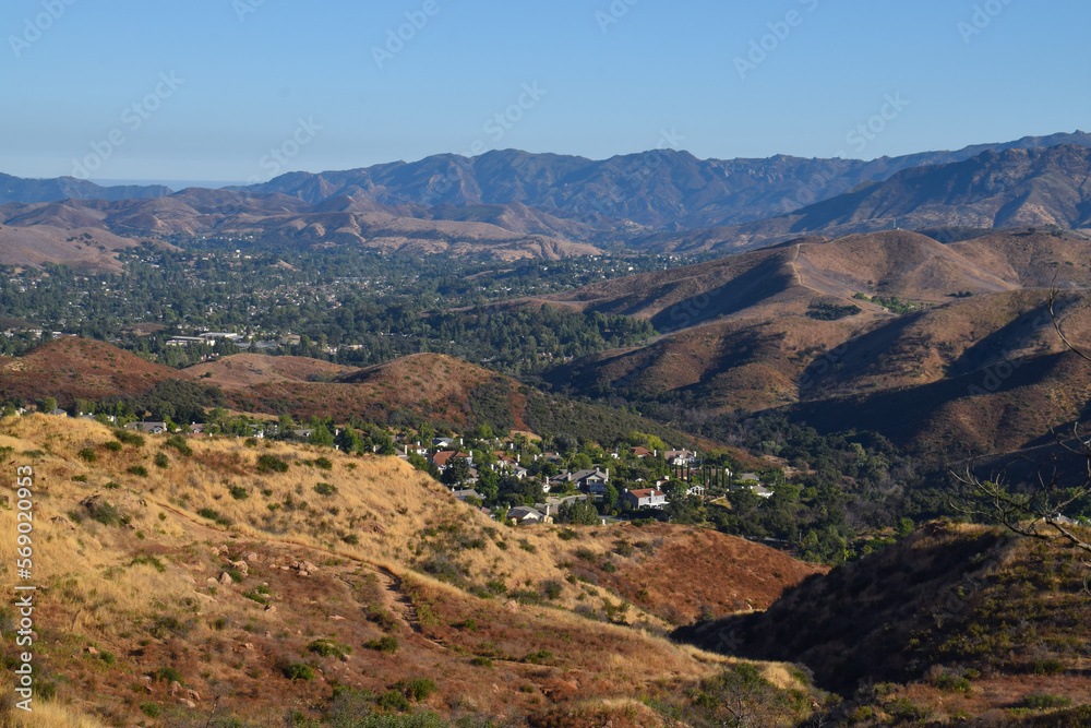 View of Oak Park from China Flat Trail, Ventura County 