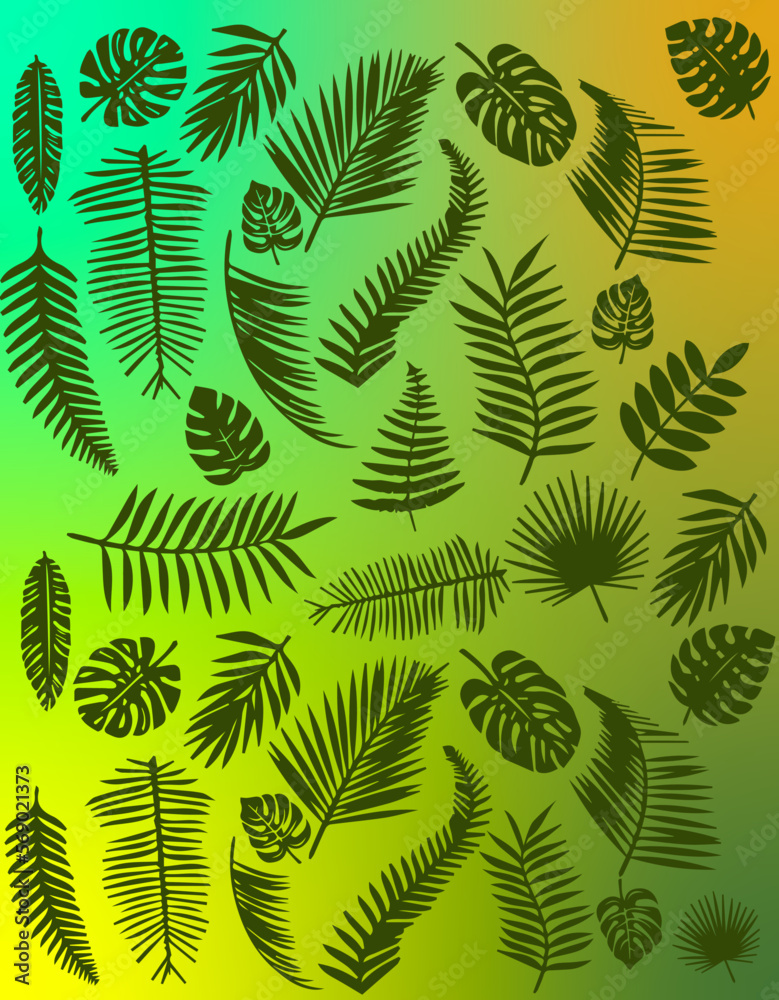 seamless pattern with fern leaves