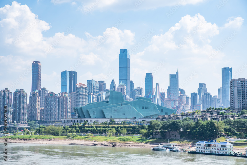Fototapeta premium China Chongqing urban architectural scenery