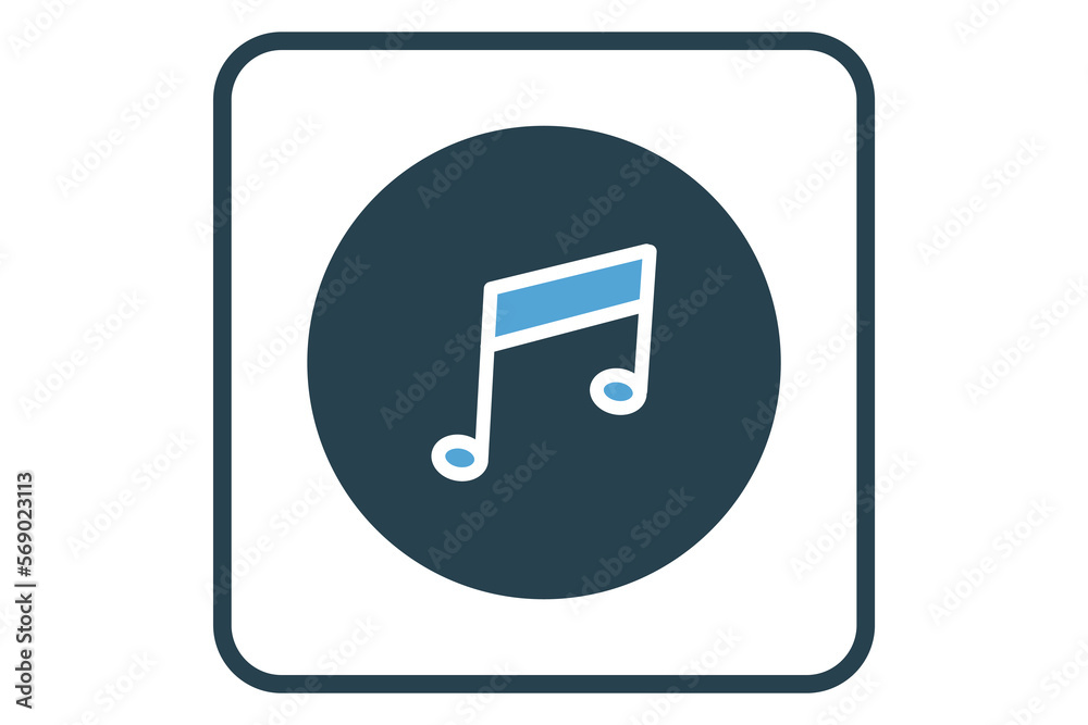 Music icon illustration. icon related to music player. Solid icon style. Simple vector design editable Music icon illustration. icon related to music player. Solid icon style. Simple vector design editable