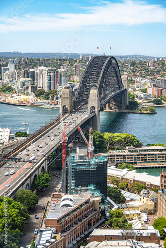Photography Australian Landmark the iconic Sydney Harbour Bridge in 2023.