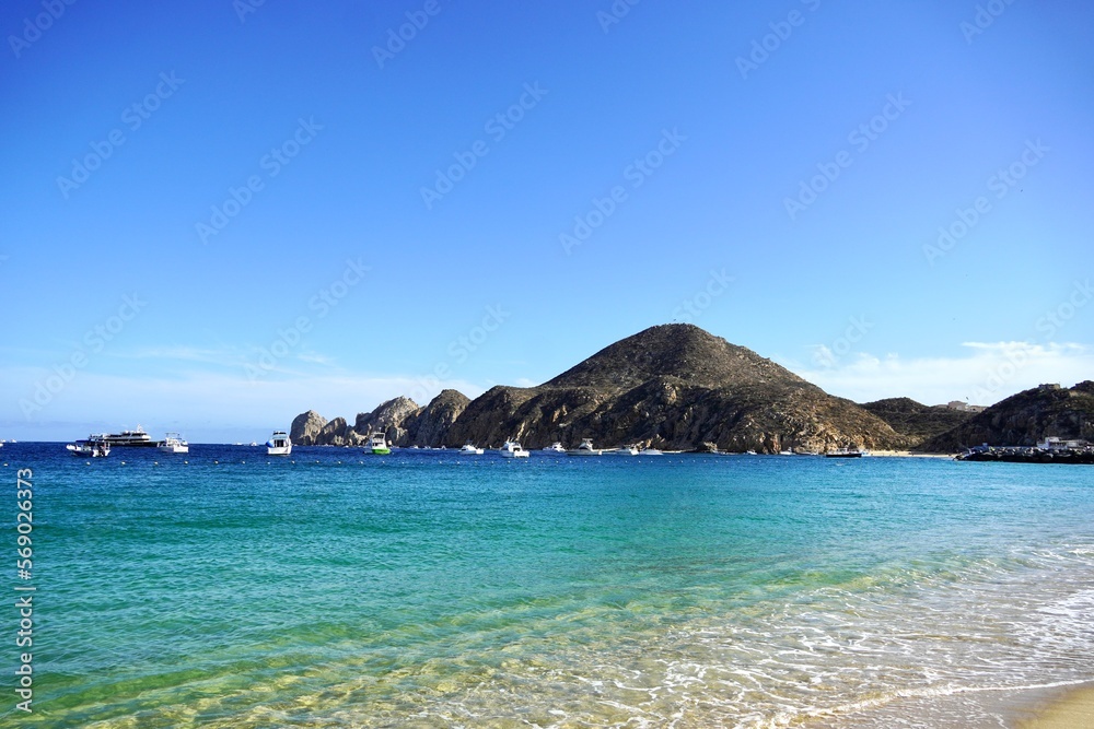 Cabo San Lucas, view of Land’s End from Medano Beach