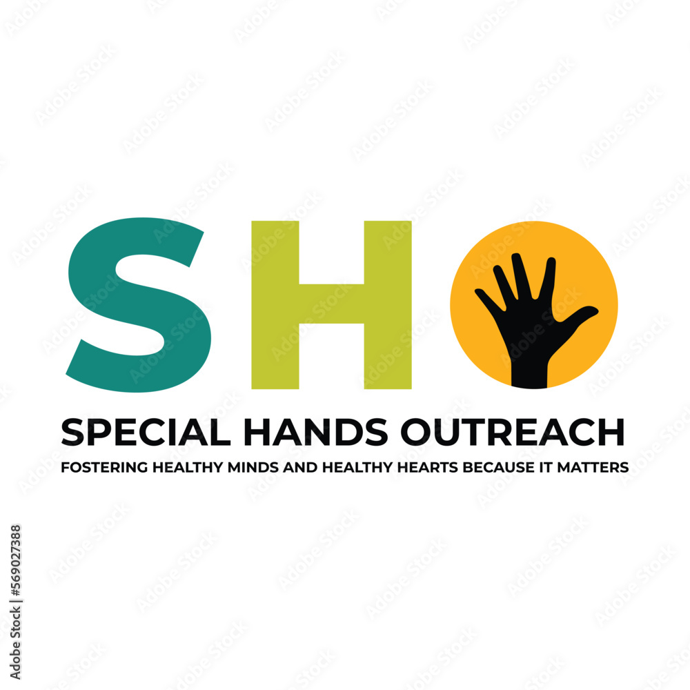 Fototapeta premium abstract hand outreach related logo design template 2