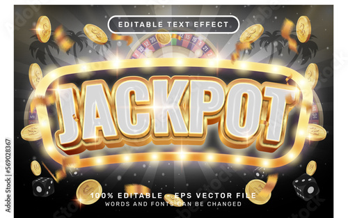  jackpot 3d text effect and editable text effect