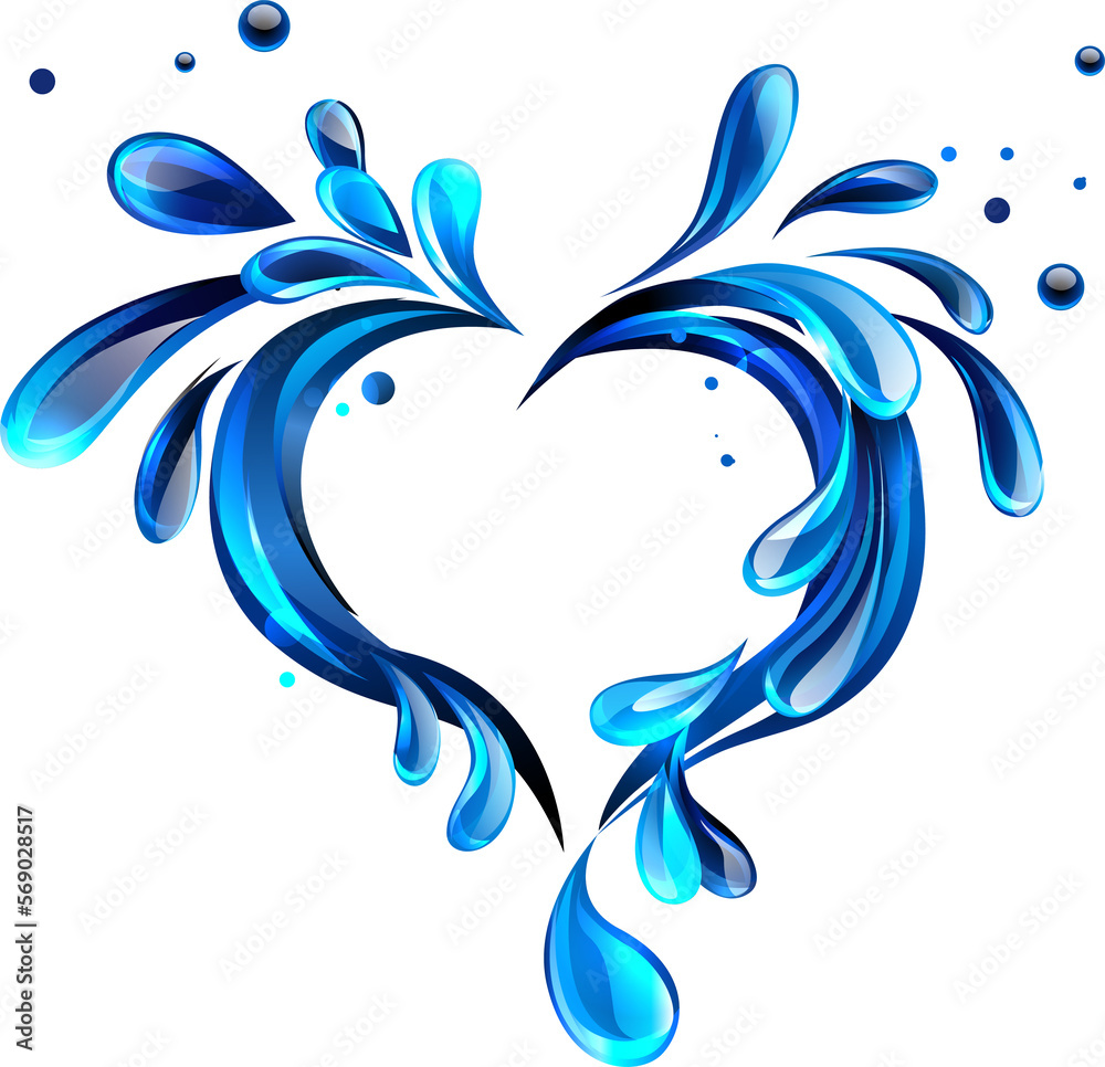Fototapeta premium Water heart