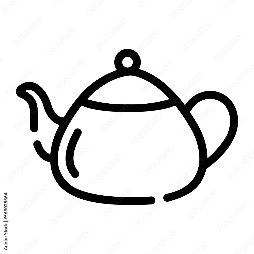 Obraz premium teapot line icon