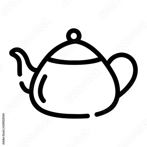 teapot line icon