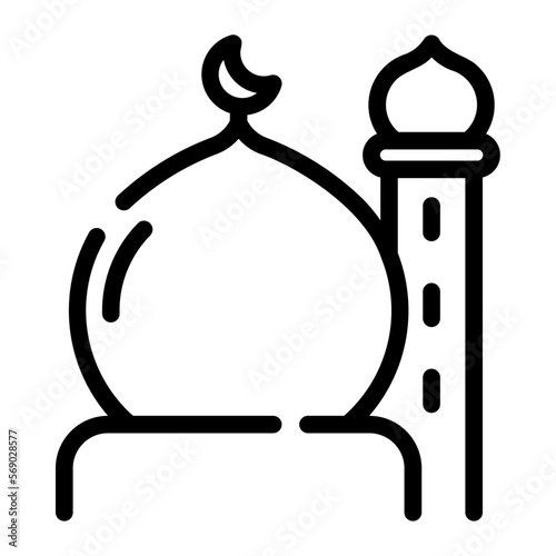 mosque line icon