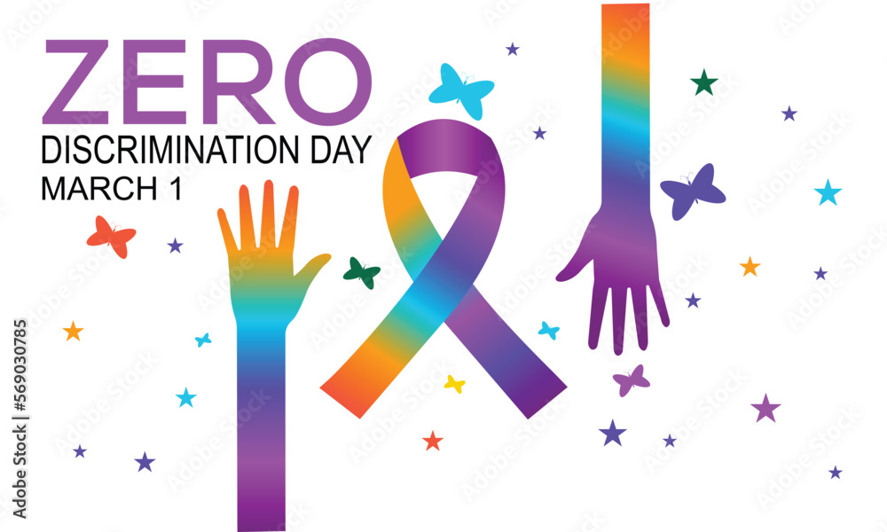 Zero Discrimination Day Vector Illustration. Suitable for Greeting Card, Poster and Banner.