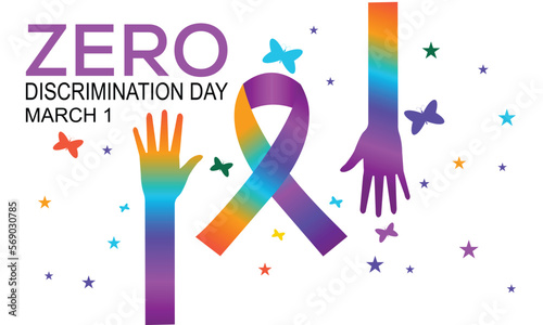 Zero Discrimination Day Vector Illustration. Suitable for Greeting Card, Poster and Banner.